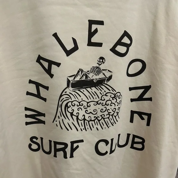 Men's Cream Whalebone Surf Pullover Crewneck Sweatshirt - Picture 5 of 5